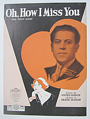 Sheet Music 1931 Oh, How I Miss You