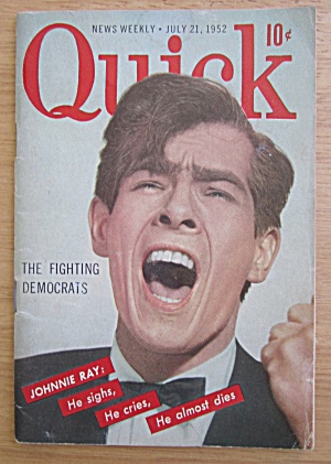 Quick Magazine July 21, 1952 Johnnie Ray