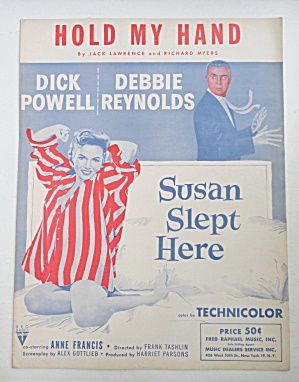 1950 Hold My Hand Sheet Music (Powell & Reynolds)