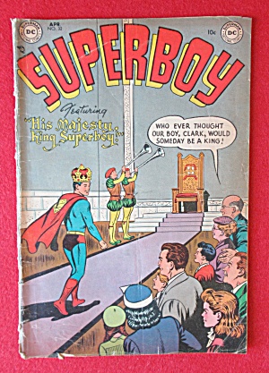 Superboy Comics April 1954 His Majesty, King Superboy