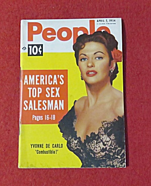 People Today Magazine April 7, 1954 Yvonne De Carlo