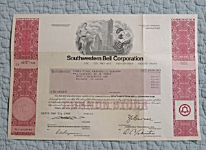 1987 Southwestern Bell Corporation Stock Certificate