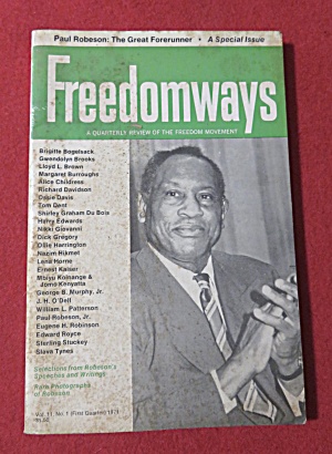 Freedomways Magazine 1971 Paul Robeson