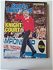 Sports Illustrated Magazine -march 23, 1987- Bob Knight