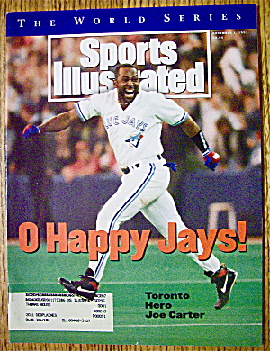 Sports Illustrated Magazine-november 1, 1993-joe Carter