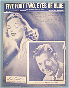 Sheet Music For 1949 Five Foot Two, Eyes Of Blue