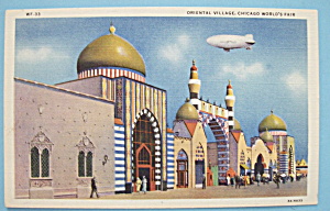 Oriental Village Postcard (1933 Century Of Progress)