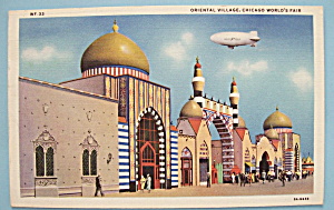 Postcard Of Oriental Village (Chicago World's Fair)