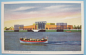1933 Century Of Progress Horticulture Building Postcard