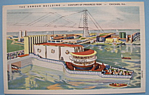 1933 Century Of Progress Armour Building Postcard