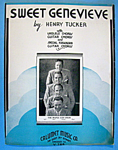 Sheet Music For 1935 Sweet Genevieve