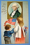 George Washington Postcard with Two Children