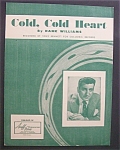 Sheet Music For 1951 Cold, Cold Heart