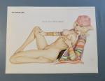 Alberto Vargas Pin Up Girl-March 1975-Woman & Sweater