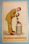 Woman in Milk Can (Young Lovers) Postcard