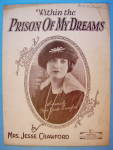 Prison Of My Dreams Sheet Music 1926 Jesse Crawford