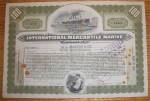 1902 International Mercantile Marine 100 Shares Stock