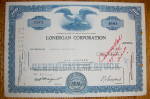 1970 Lonergan Corporation 100 Shares Stock