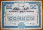 1964 National City Lines 100 Shares Stock