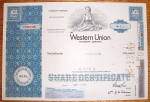 1969 Western Union Telegraph Company Stock Certificate