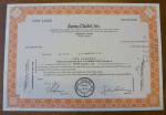 1969 Swiss Charlet Inc. Stock Certificate