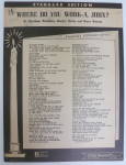 Sheet Music For 1926 Where Do You Work-A, John?