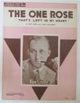 Sheet Music 1936 The One Rose (That's Left In My Heart)