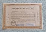 1956 Waltham Watch Company Stock Certificate 
