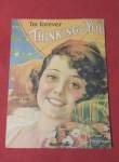 1920 Sheet Music I'm Forever Thinking Of You Rolf Cover