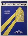 Sheet Music For 1935 One Sweetly Solemn Thought