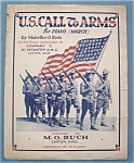 Sheet Music For 1916 U.S. Call To Arms