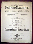 Sheet Music of 1910 Mother Machree
