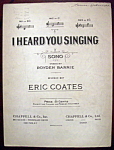 Sheet Music of 1923 I Heard You Singing