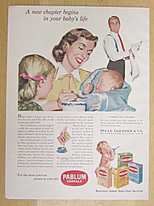 1951 Pablum Cereals With Woman Feeding Baby