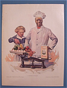 1923 Cream Of Wheat Cereal W/cream Of Wheat Man & Boy
