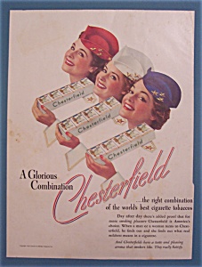 1939 Chesterfield Cigarettes W/3 Women & Cartons
