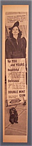 Vintage Ad: 1939 Wrigley Double Mint Gum W/andrea Leeds