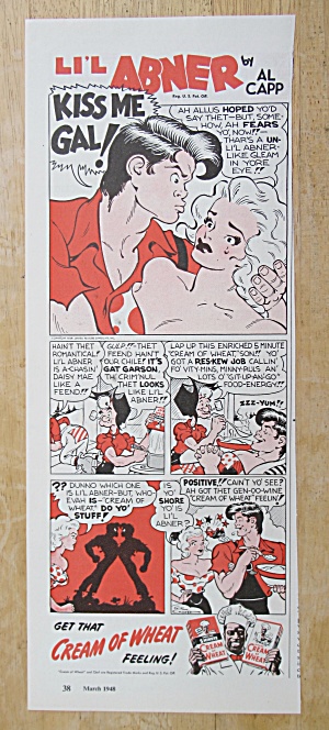 1948 Cream Of Wheat Cereal With Little Abner By Al Capp