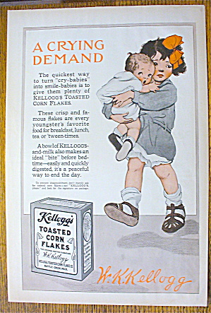1914 Kellogg's Toasted Corn Flakes With Baby Crying