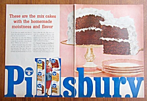 1958 Pillsbury's Best Cake Mixes W/ Variety Of Flavors