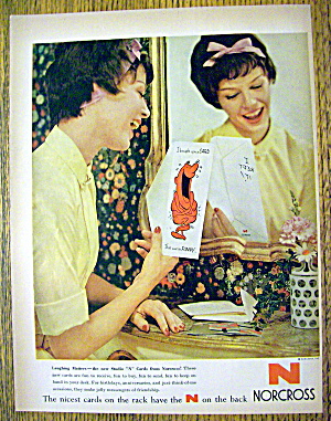 1959 Norcross Studio &quot;n&quot; Cards W/woman Lookin