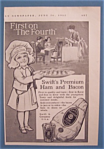 Vintage Ad: 1913 Swift's Premium Ham & Bacon
