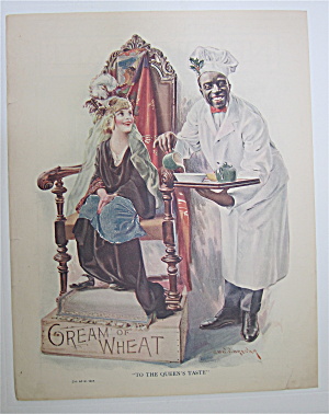 1923 Cream Of Wheat Cereal W/cream Of Wheat Man & Girl