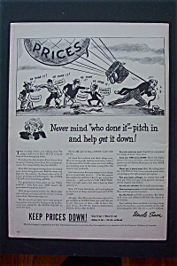 1943 War Advertising Council With Uncle Sam In Balloon