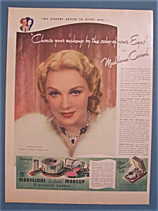 Vintage Ad:1937 Richard Hudnut Makeup/madeleine Carroll