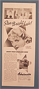 Vintage Ad:1936 Admiracion Shampoo Treatment/ida Lupino