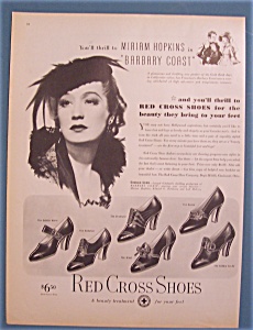 Vintage Ad: 1935 Red Cross Shoes W/ Miriam Hopkins