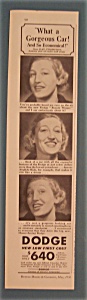 Vintage Ad: 1936 Dodge With Kay Thompson