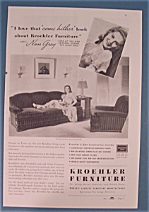 Vintage Ad: 1938 Kroehler Furniture W/ Nan Grey