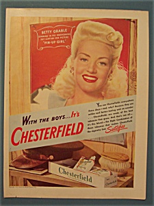 Vintage Ad: 1944 Chesterfield With Betty Grable